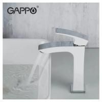 Смеситель Gappo G1007-78 для умывальника  белый + хром