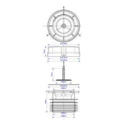 Воздушный вентиляционный клапан для канализации Ø110 McAlpine MRAA1S