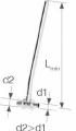 Тройник латунный Push с трубкой Cu Ø15, Lmin = 750 мм, редукционный