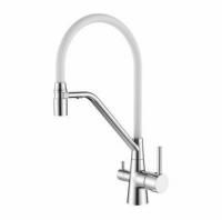 Смеситель белый LEDEME L4897-3 для фильтра