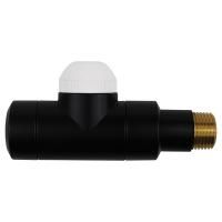Клапан термостатический Herz TS-90 De Luxe 1/2" прямой, чёрный 792349