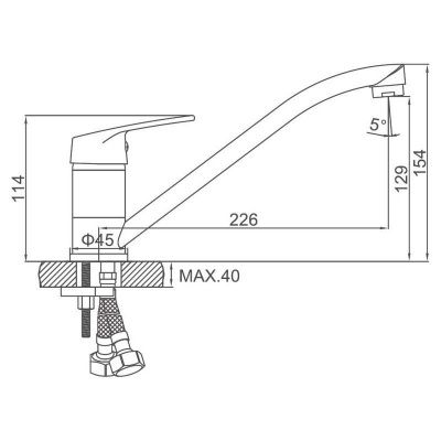 Ledeme H16 L4816 однорычажный смеситель для кухни