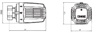 Термостатическая головка Herz стандарт М 28 х 1,5 1726006