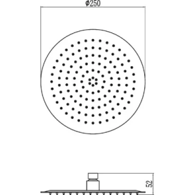 Лейка душевая "тропическая" LEDEME L70013-25  купить в минске