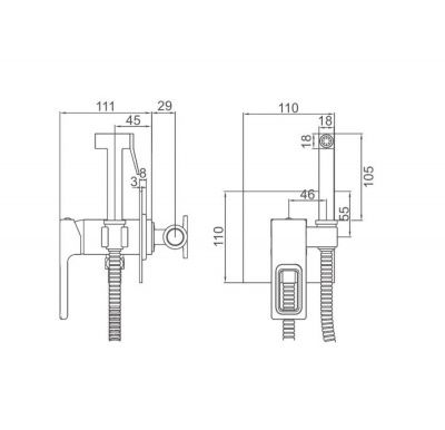 Смеситель с гигиеническим душем GERHANS K15227D