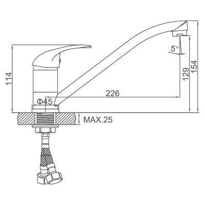 Ledeme H15 L4915 однорычажный смеситель для кухни