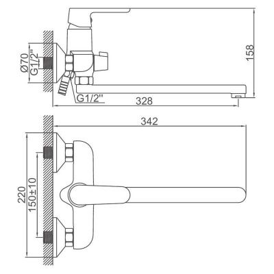 Купить смеситель Ledeme L2277W для ванны белый в Минске