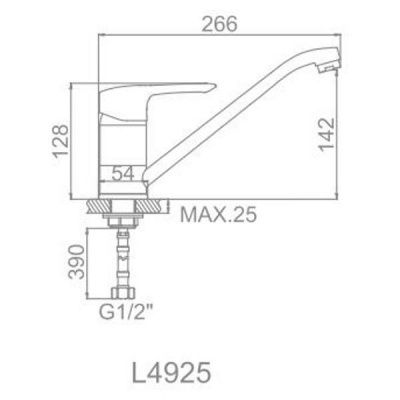 Ledeme H25 L4925 однорычажный смеситель для кухни