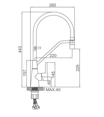 LEDEME L4397A-9 смеситель для кухни
