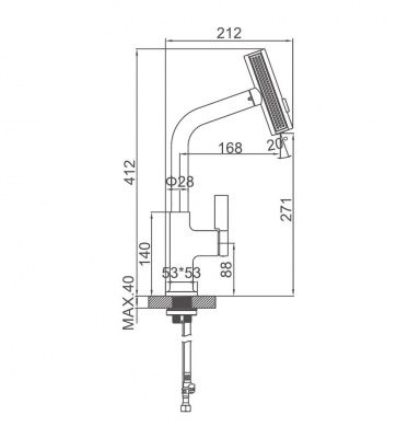 Ledeme L6099D-4 цвет оружейная сталь смеситель для кухни