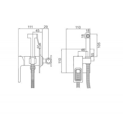 Смеситель с гигиеническим душем GERHANS K15227B