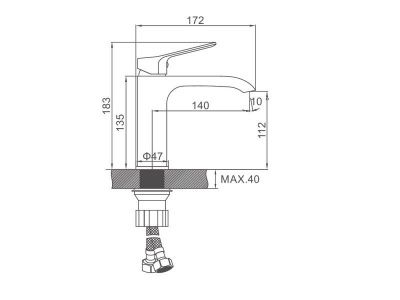 Смеситель Ledeme L1094SR для умывальника розовое золото