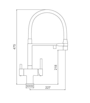 Смеситель Gappo G4395-56 чёрный для фильтра