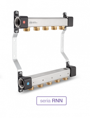 Распределитель InoxFlow KAN-therm с ниппелями для конусных соединителей (серия RNN) - 7 отводов