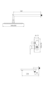 Купить душевую систему Gappo G7117-3 золото