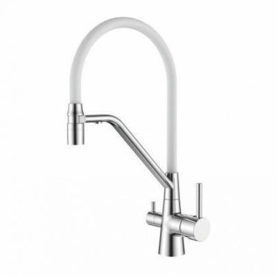 Смеситель белый LEDEME L4897-3 для фильтра