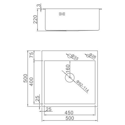 Купить Gerhans K35050B кухонную мойку графит