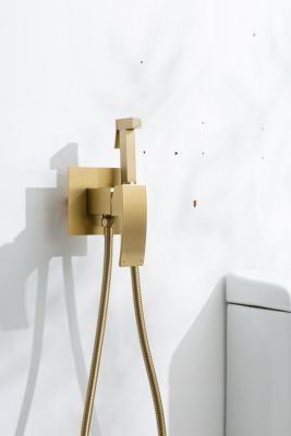 Смеситель с гигиеническим душем Gappo G7207-33 золотой сатин