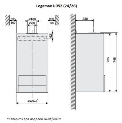 Купить Buderus Logamax U052-24 газовый котёл