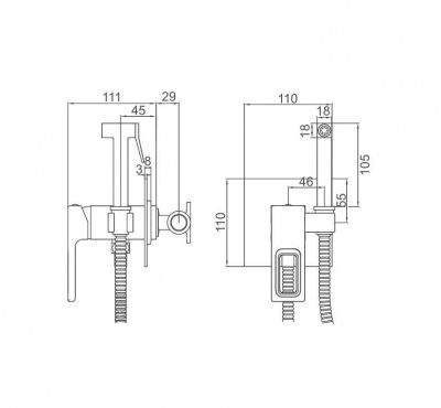 Смеситель с гигиеническим душем GERHANS K15227