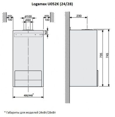 Купить Buderus Logamax U052-24K газовый котёл