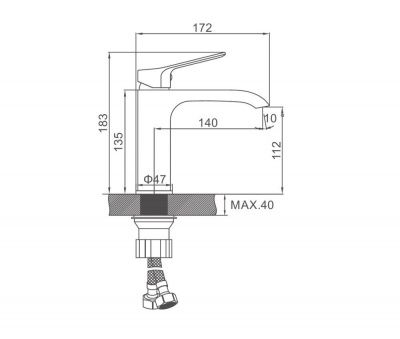 Смеситель Ledeme L1094 для умывальника