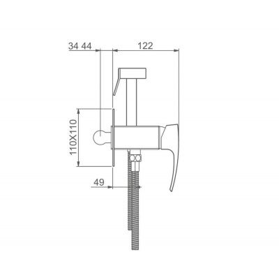 Смеситель с гигиеническим душем Gappo G7207-33 золотой сатин