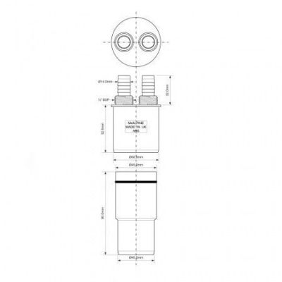 Заглушка для монтажа фильтров 1/2" х 50 мм McAlpine WFH-CON50