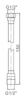 GERHANS K40205D-15 Шланг для душа в PVC оплетке (360° вращение)  купить в минске