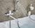 Смеситель белый для ванны с душем L2203w купить в Минске
