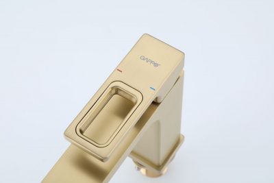 Смеситель для умывальника Gappo G1017-3 (золотой сатин)