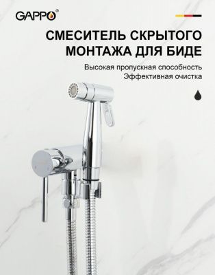 Смеситель с гигиеническим душем GAPPO G7206 в цвете хром