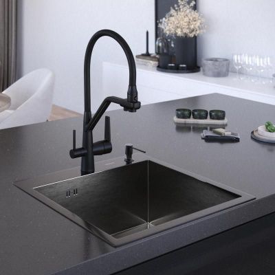 Купить Gerhans K35050B кухонную мойку графит