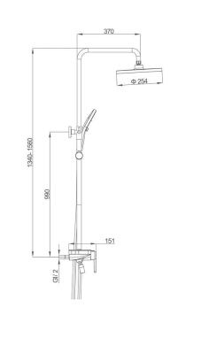 Купить душевую систему Gappo G2496-20 в цвете хром+белый