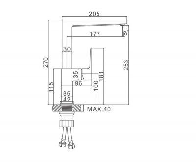 Ledeme L4073W однорычажный смеситель для кухни