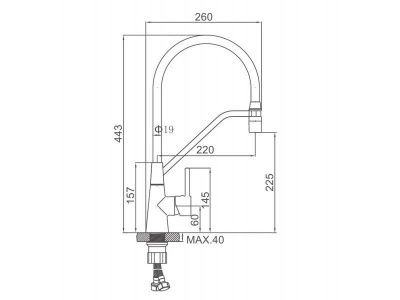 LEDEME L4397Y-2 золото - гибкий смеситель для кухни LEDEME L4397Y-2 золото - гибкий смеситель для кухни