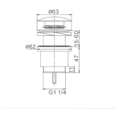 Донный клапан Frap F62-9