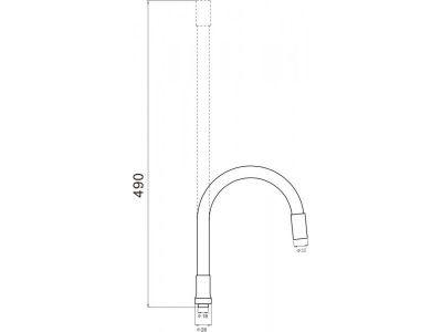 LEDEME L77506-2 Гибкий силиконовый излив для кухонного смесителя  купить в минске
