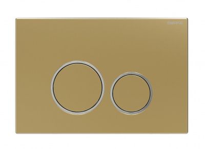 Кнопка смыва BURKE тип 05 золото матовое / хром глянец 105.GH.1