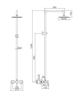 Купить душевую систему Ledeme L72406
