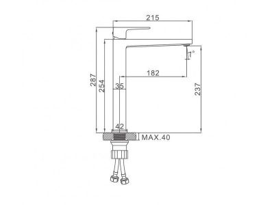 Смеситель Ledeme L1173G для умывальника