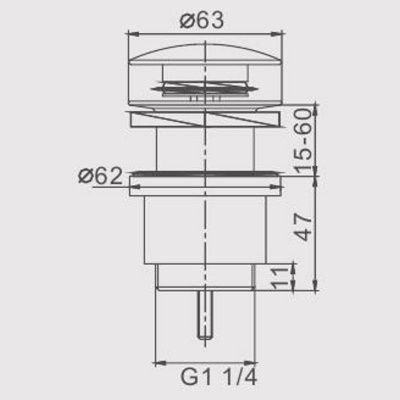 Донный клапан Frap F62-3