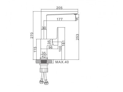 Ledeme L4073G однорычажный смеситель для кухни