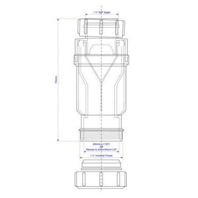 Сифон с сухим затвором McAlpine MacValve-11 1 1/2" x 40 мм